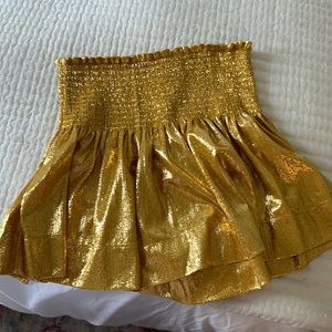 queen of sparkles gold skirt